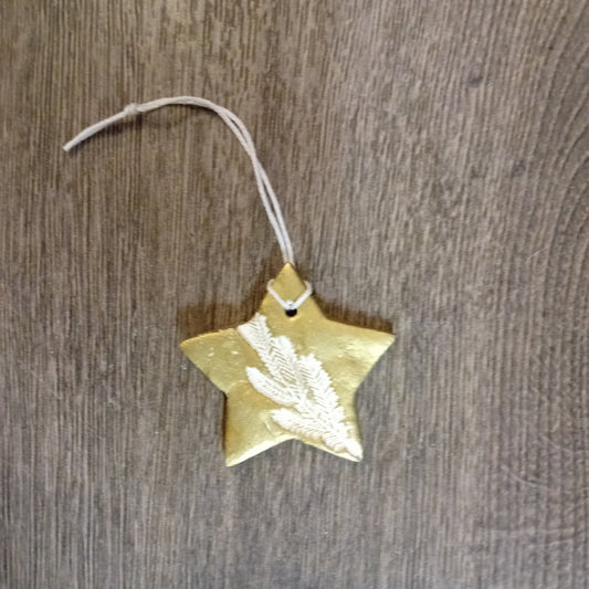 Gold Star Clay Tree Ornaments