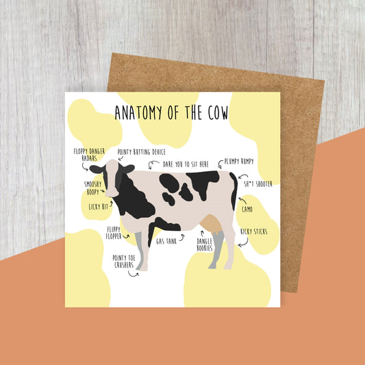 Anatomy of the Cow Greetings Card