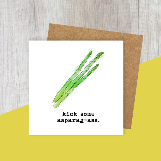 Asparag-ass Greetings Card