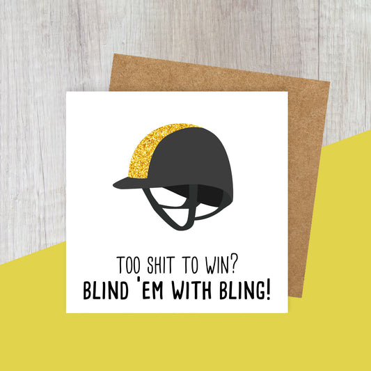 Blind 'em with Bling Greetings Card