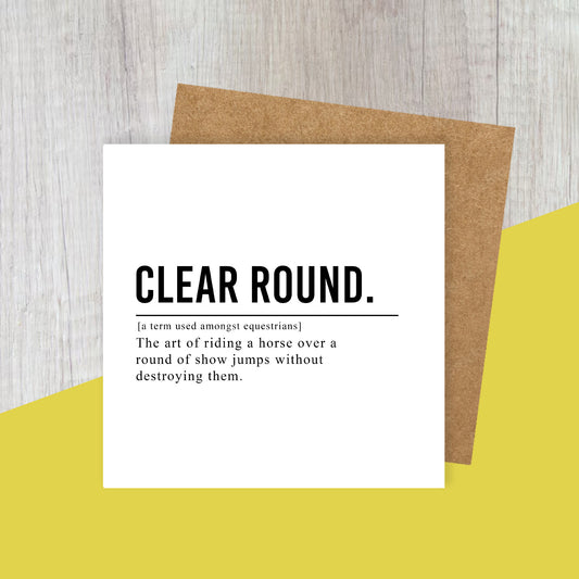 Clear Round Greetings Card