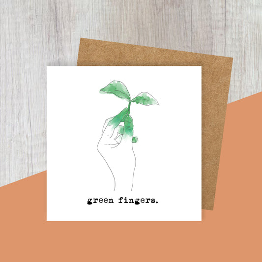 Green Fingers Greetings Card