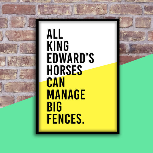 King Edward's Horses Artwork Poster Print