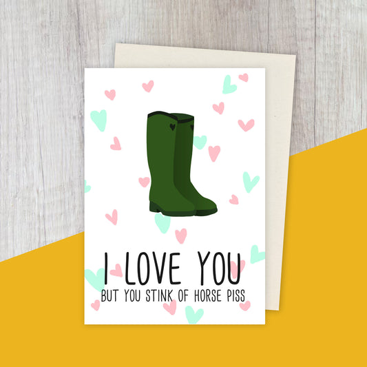 I Love You But A5 Greetings Card